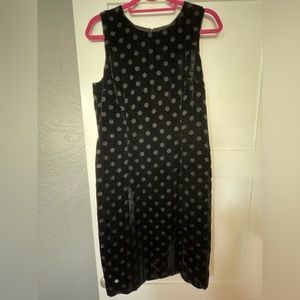 Ann Taylor velvet polka dot dress